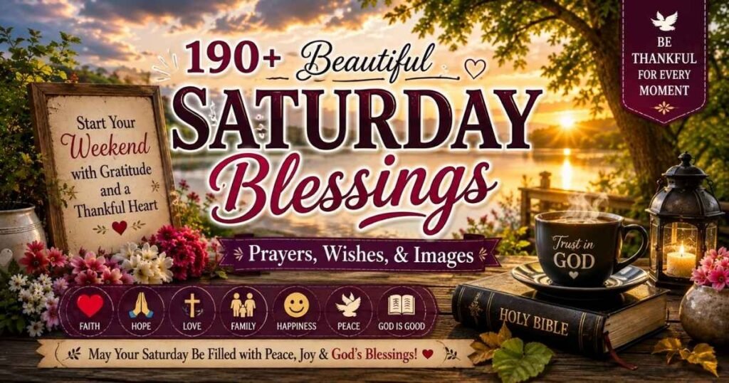190+ Beautiful Saturday Blessings, Prayers, wishes, & Images