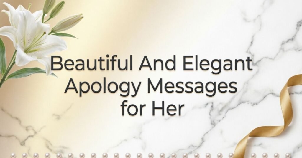 Beautiful And Elegant Apology Messages for Her